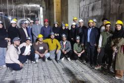 بازدید دانشجویان دانشگاه آزاد واحد اسلامشهر از روند اجرای پروژه ایستگاه مترو میدان نماز اسلامشهر